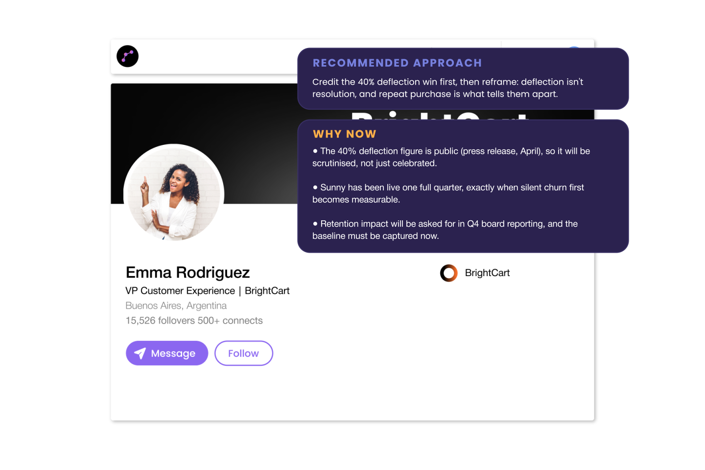 Example recommended approach and why now